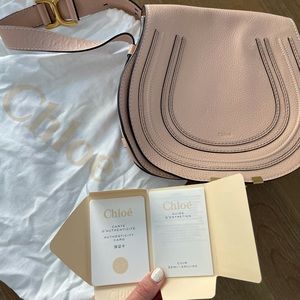 Chloe Marcie Medium Crossbody - pink